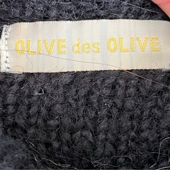 Olive des Olive Women’s Mock Neck Turtleneck Black and White Size Small/Medium - Picture 5 of 10